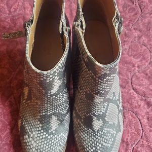 Universal Threads, 7, Snakeskin booties.